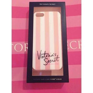 NEW VICTORIA'S SECRET PINK WHITE STRIPE IPHONE 6 FLEXIBLE HARD CASE SLEEVE NIB